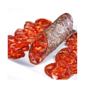Chorizo iberico bellota en lonchas LEONCIO peso aproximado sobre 100 grs